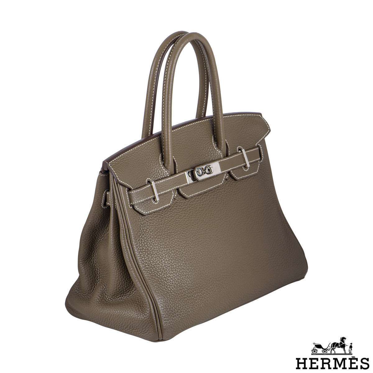 Hermes Birkin Bag 30cm Etoupe Togo Leather Women's Purse